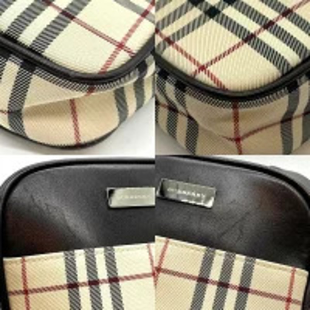 Burberry Nova Check Shoulder Bag Brown Crossbody Canvas Leather - Picture 4 of 4